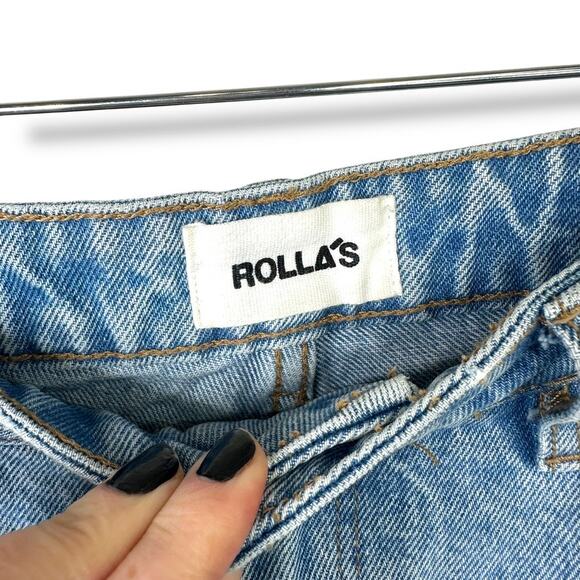 ROLLA'S Original Straight Leg City Worn G'Day Mate High Rise Distressed Jeans - Picture 5 of 8